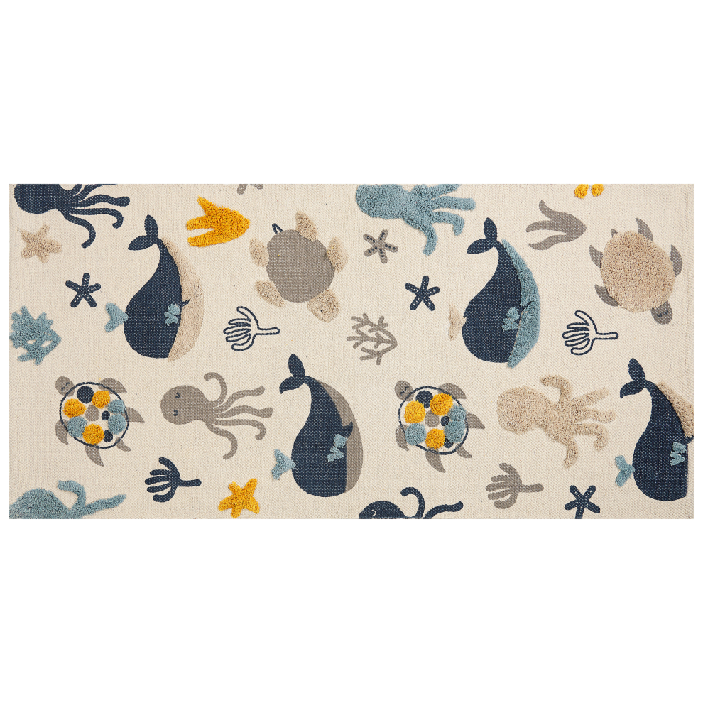 Kids Rug PORSEA Multicolour 80 x 150 cm Cotton