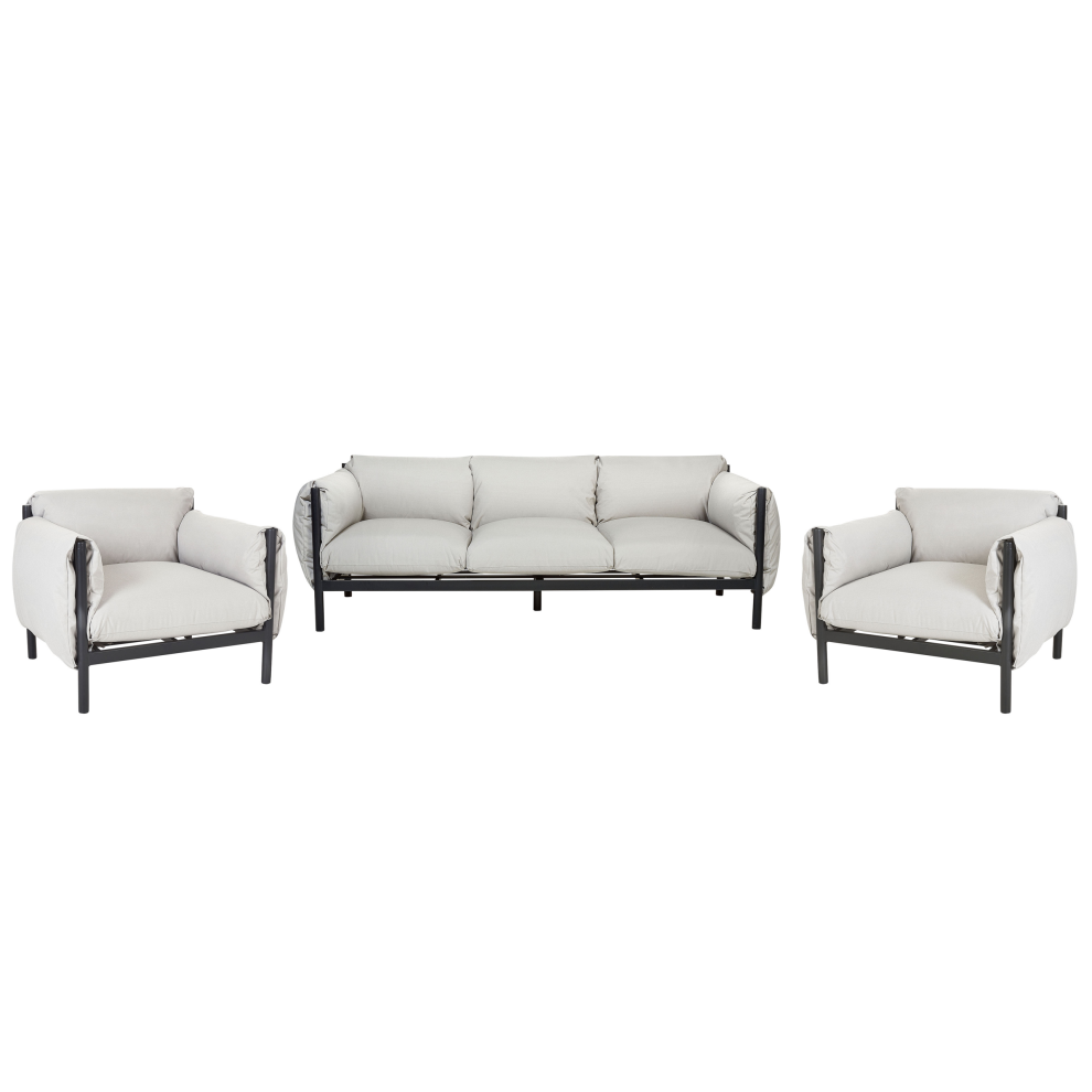 Garden Sofa Set 5 Seater ESPERIA Metal Grey
