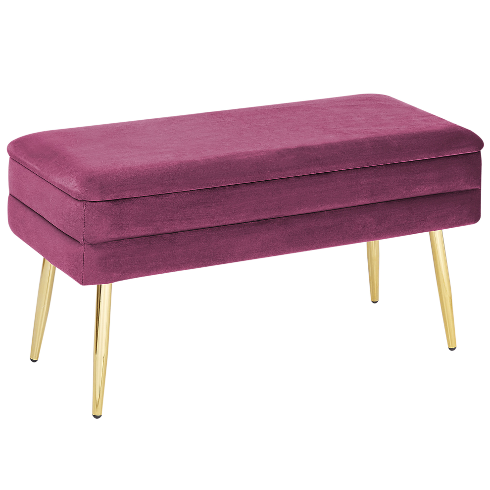Storage Bench DURHAM Velvet Burgundy