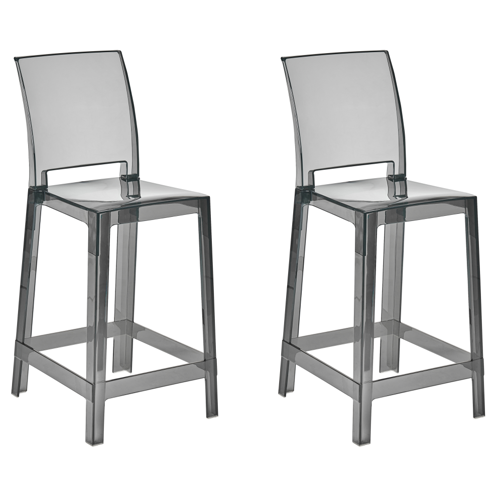 Set of 2 Bar Chairs WELLINGTON Black