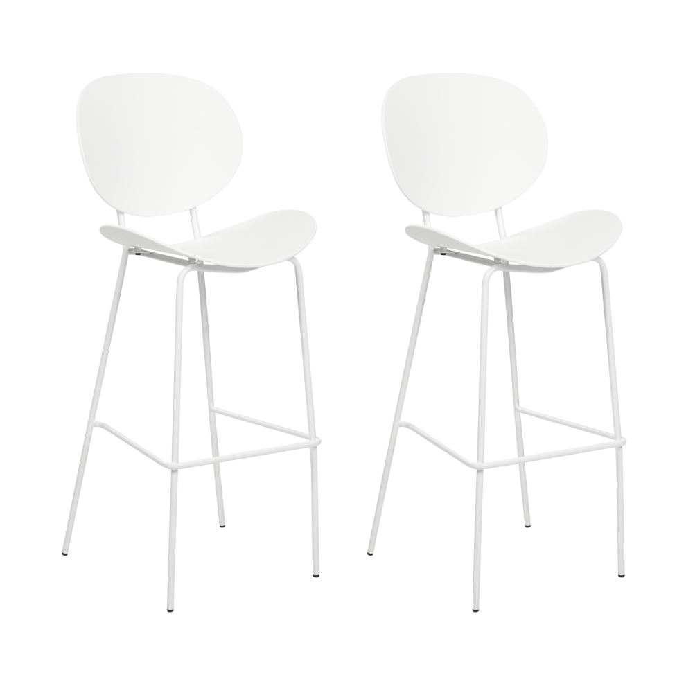 Set of 2 Bar Chairs SHONTO White