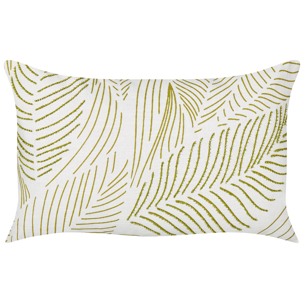 Throw Cushion SPANDOREA Cotton 30 x 50 cm Green Plant Pattern