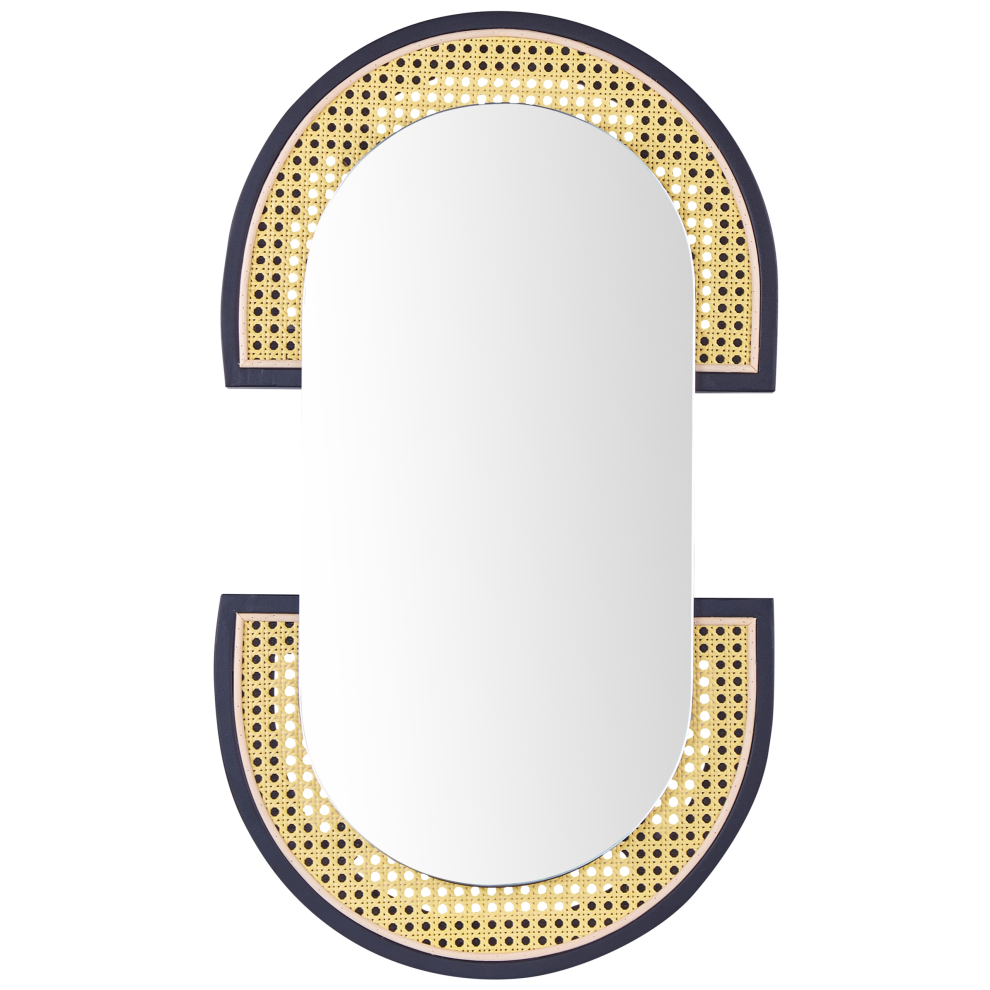 Wall Mirror STAINS 43 cm 75 cm Rattan Natural