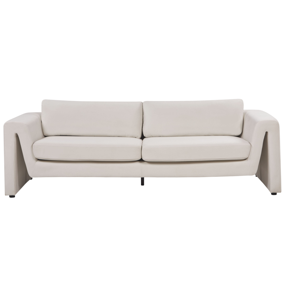 Sofa MAUNU Velvet Light Beige 3 Seater