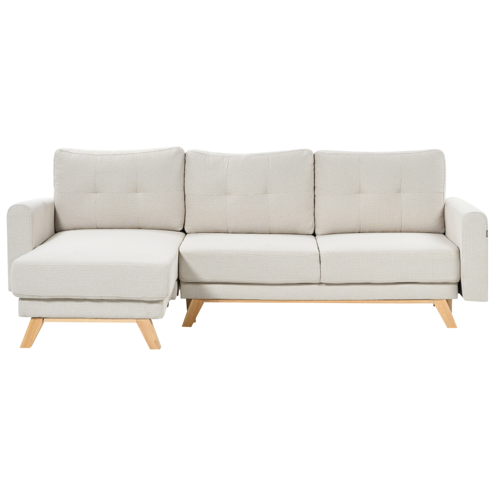 Right Hand Corner Fabric Sofa Beige SIRO