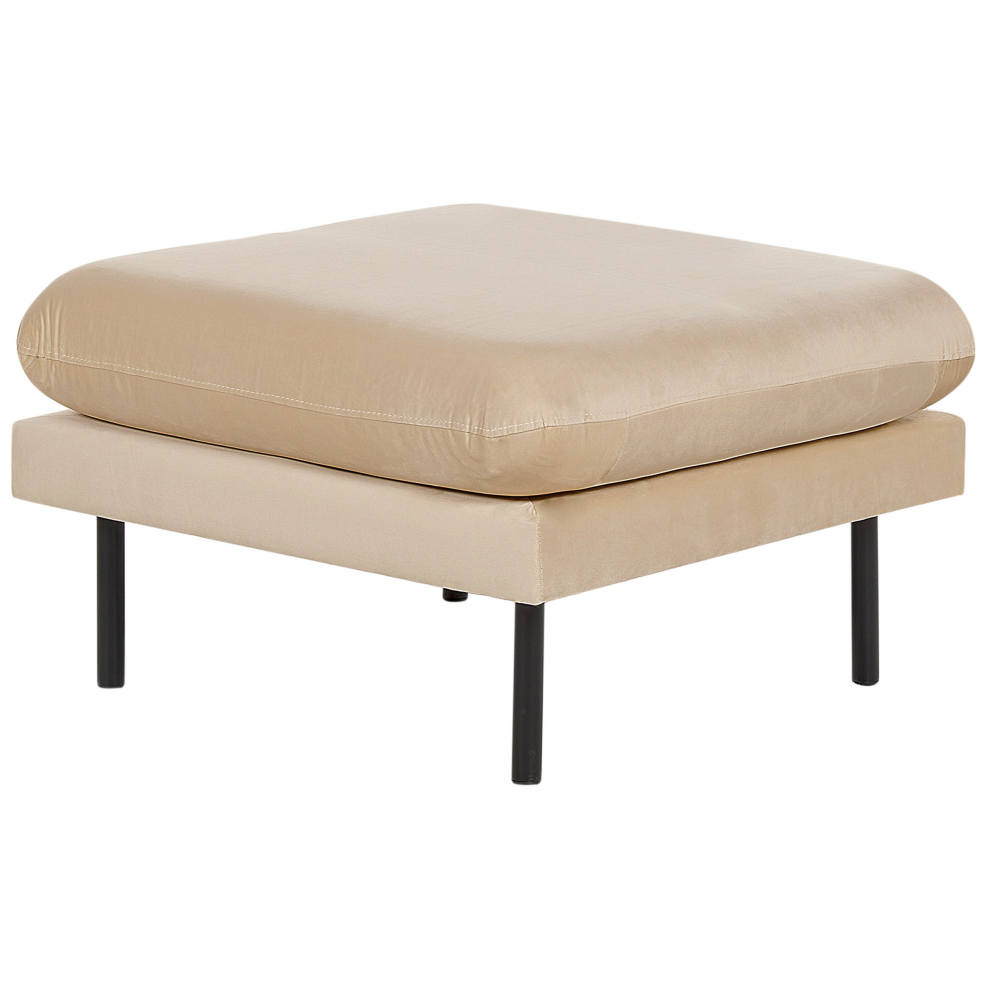 Velvet Ottoman Beige VINTERBRO