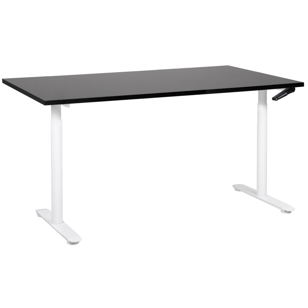 Adjustable Standing Desk 160 x 72 cm Black and White DESTINAS