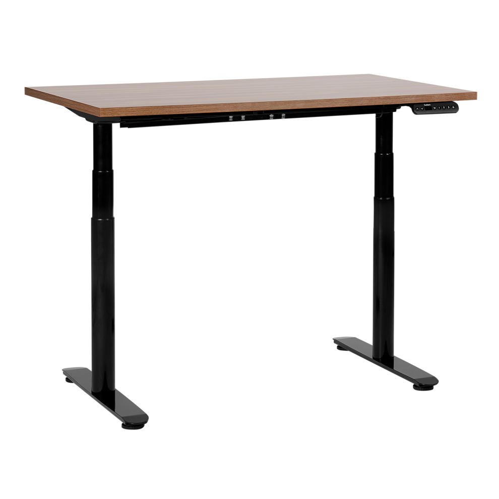 Electric Adjustable Standing Desk 120 x 72 cm Dark Wood and Black DESTINAS