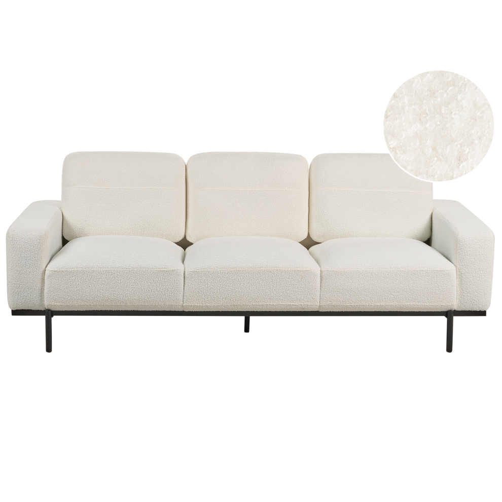 Sofa SOVIK Boucle Off-White 3 Seater