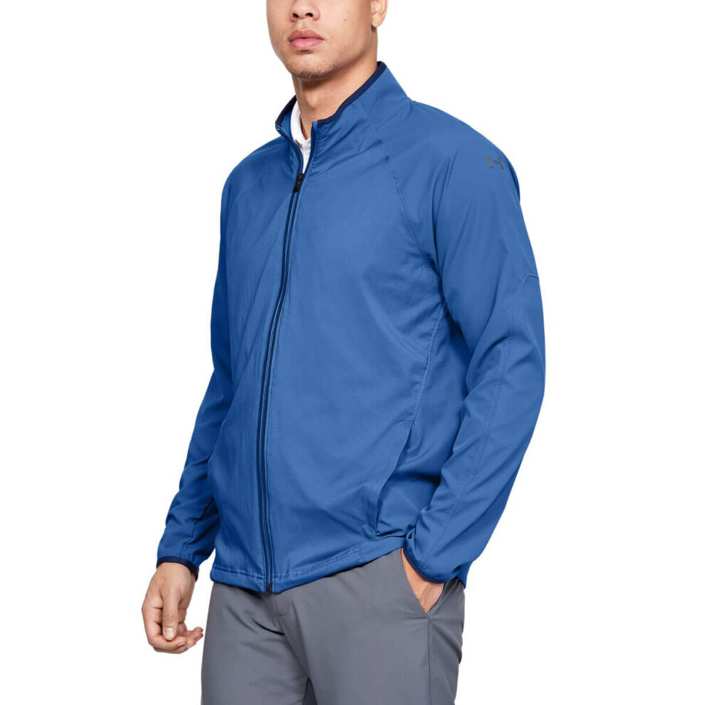 (S, Tempest) Under Armour Mens UA Golf Storm Windstrike FZ Water Repellent Jacket