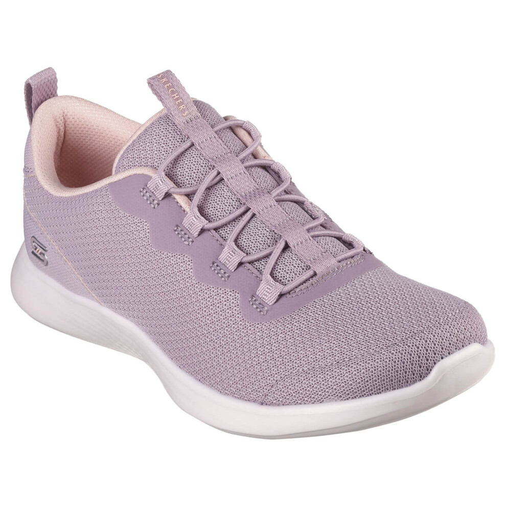 (UK 5, Lavender) Skechers Womens 2023 Vapour Foam Lite Mesh Slip On Bungee Lightweight Trainers