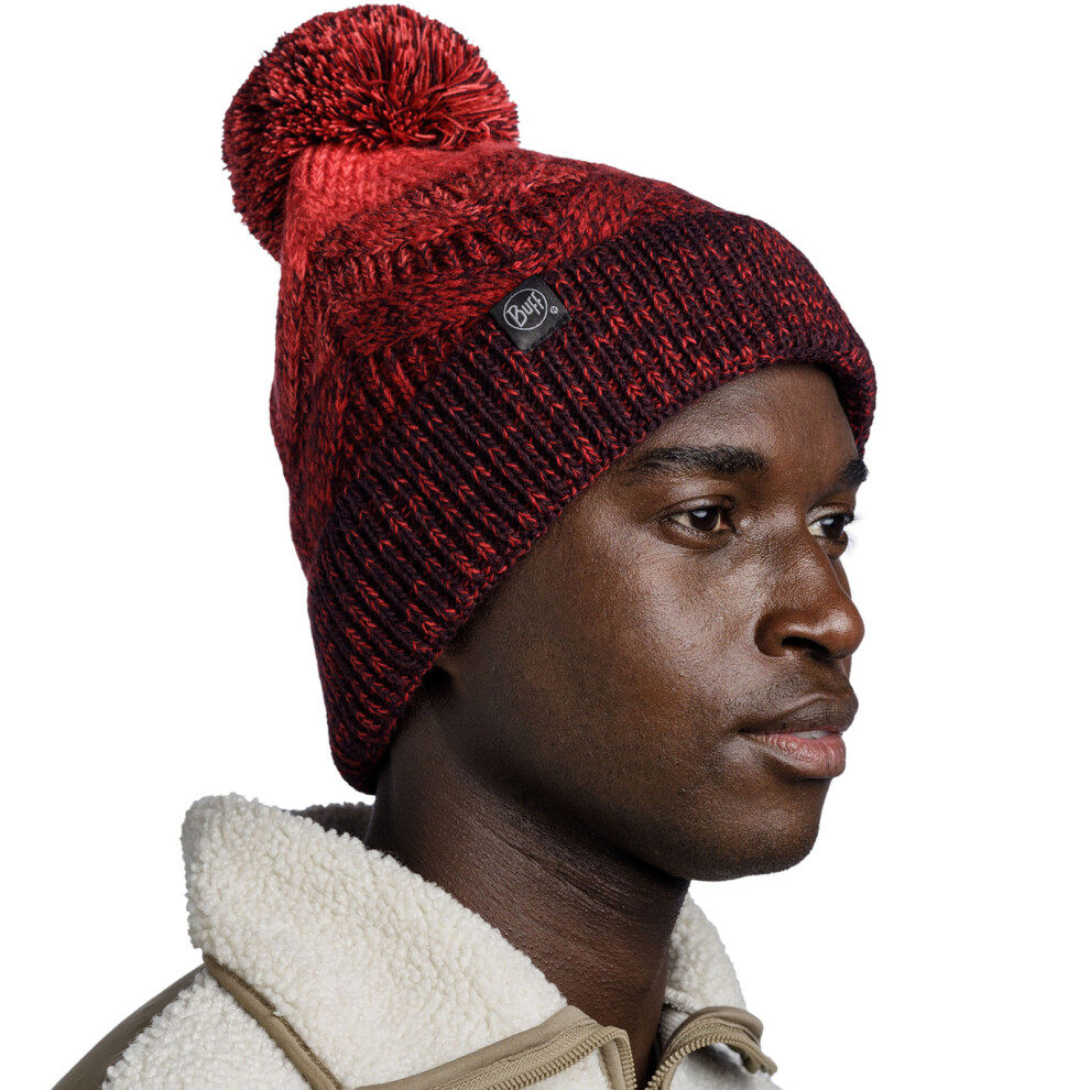 Buff (One Size, Cinnamon) Unisex Knitted Fleece Lined Warm Winter Beanie Hat Orange