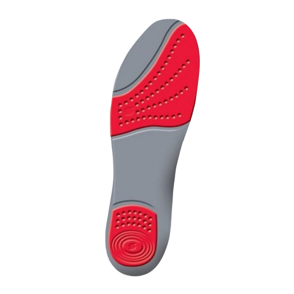 (11 UK-12 UK, Grey/Red) Sorbothane Double Strike Insoles