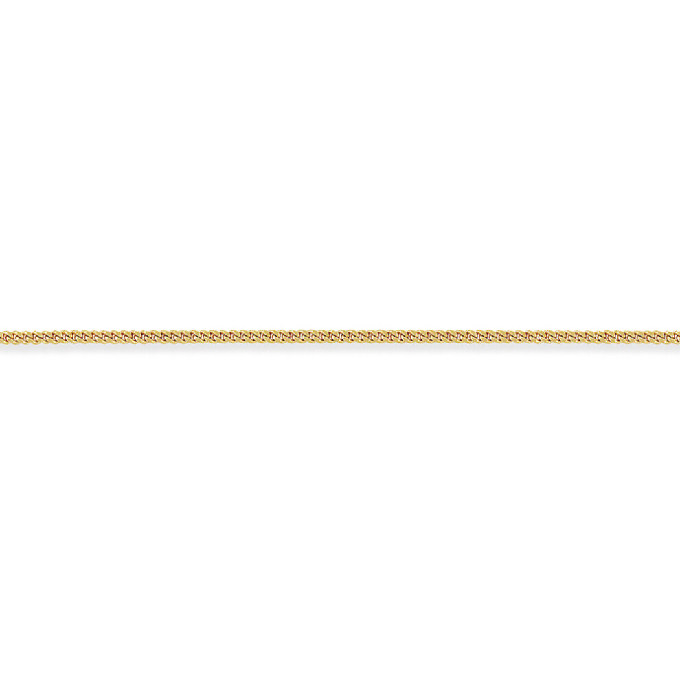 (16) Jewelco London 9ct Yellow Gold - Tightly-linked Classic Curb Pendant Chain Necklace - 2.1mm gauge