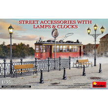MIN35639 - Miniart 1:35 - Street Accessories w/Lamps & Clocks