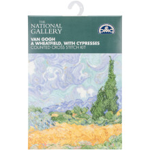 DMC Counted Cross Stitch Kit 11.5"X9"-Van Gogh's A Wheatfield (16 Count) BL106771