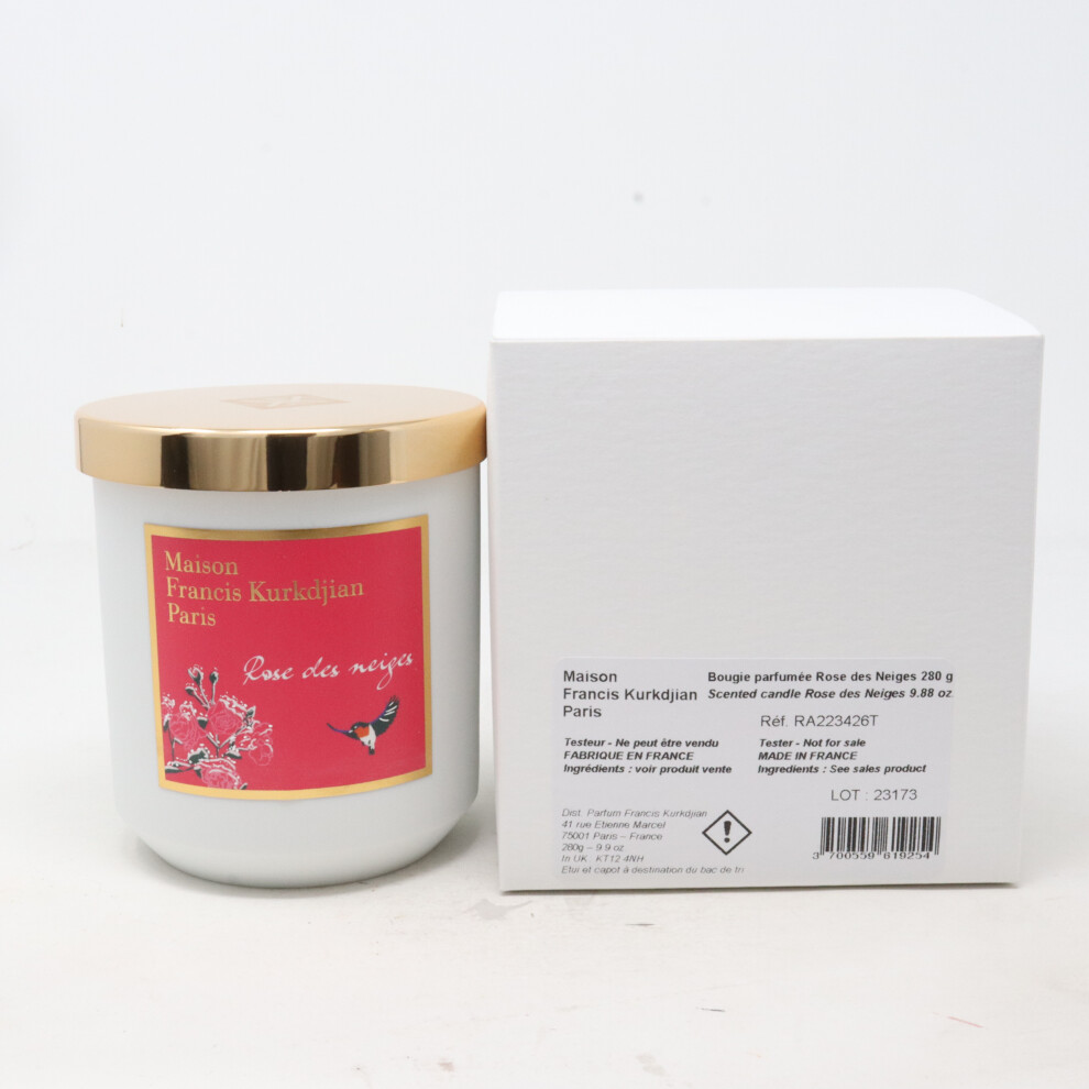 Maison Francis Kurkdjian Rose Des Neiges Scented Candle 9.8oz  Tester With Box