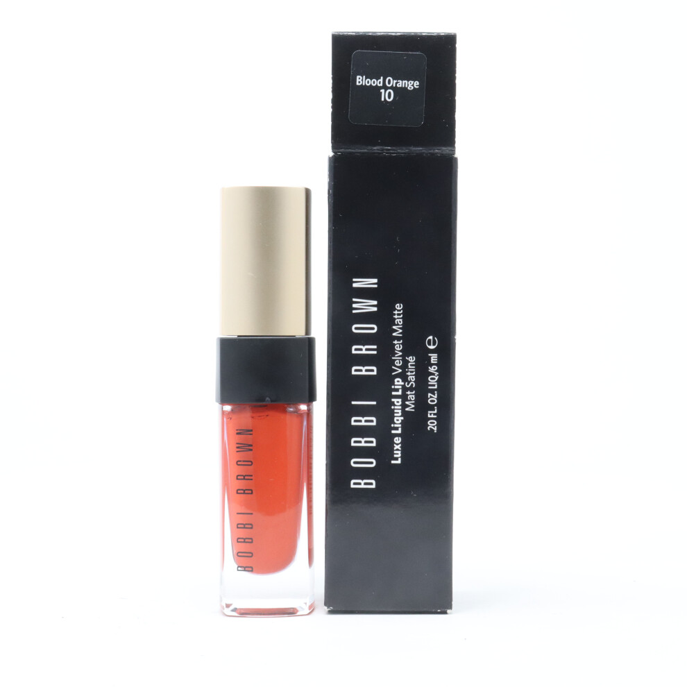 (Blood Orange 10) Bobbi Brown Luxe Liquid Lip Gloss 0.20oz/6ml New With Box