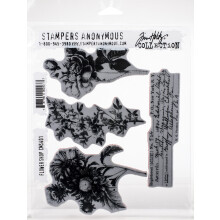 Tim Holtz Cling Stamps 7"X8.5"-Flower Shop CMS-401