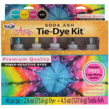 Kit de tie-dye de cinzas de refrigerante artesanal Tulip com garrafa de mistura de cores (33545)