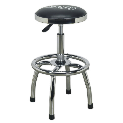 Sealey Sealey Scr17 Workshop Stool Heavy-Duty Pneumatic Adjustable Height Swivel Seat