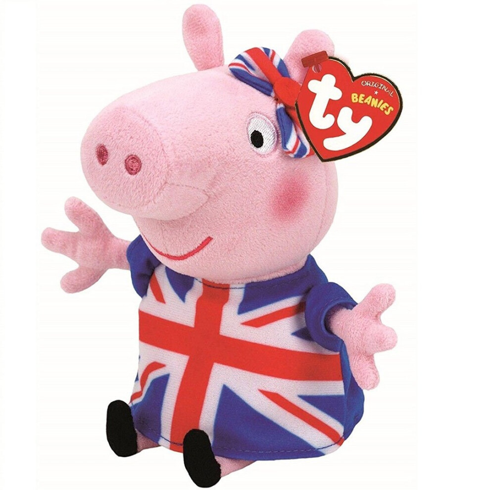 Beanie Babies Peppa Pig Union Jack   15 cm