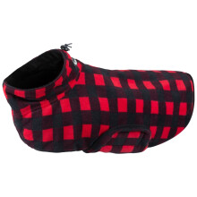 (S/M, Red / Black Check) Trespass Dog Towelling Robe Poochy