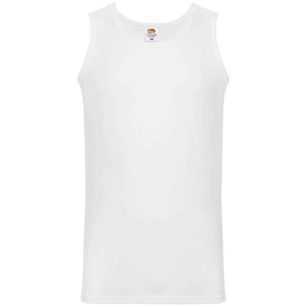 (S, White) Fruit of the Loom Unisex Adult Vest Top