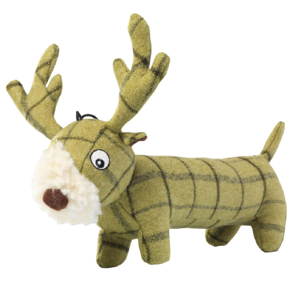 House Of Paws Plush Tweed Stag Long Body Dog Toy