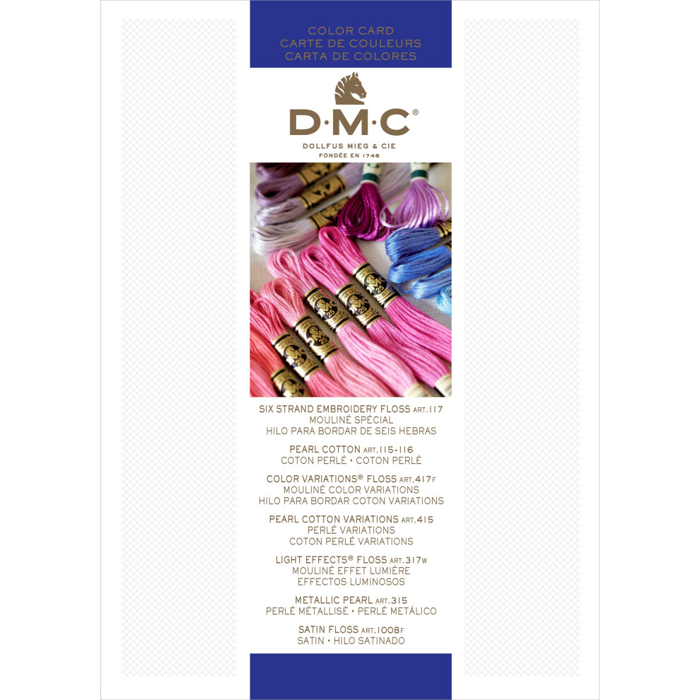 DMC Needlework Threads Printed Color CardCOLORCRD
