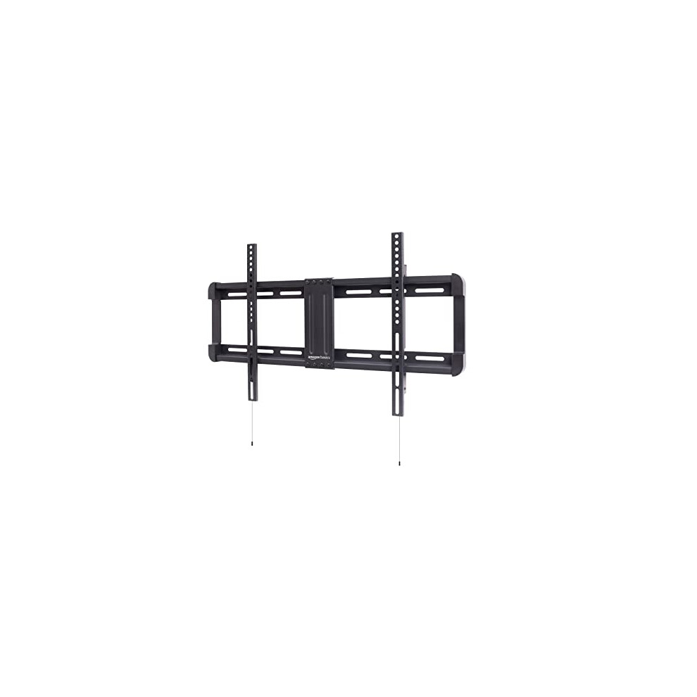 Amazon Basics Low-Profile TV Wall Mount With Horizontal Post-Installation Levelling For 32-Inch to 86-Inch TVs, Black