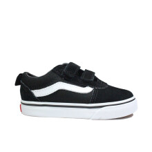 (5 (Children's)) Toddler Ward V Black/White Suede Leather/Canvas Childrens Rip Tape Sneakers