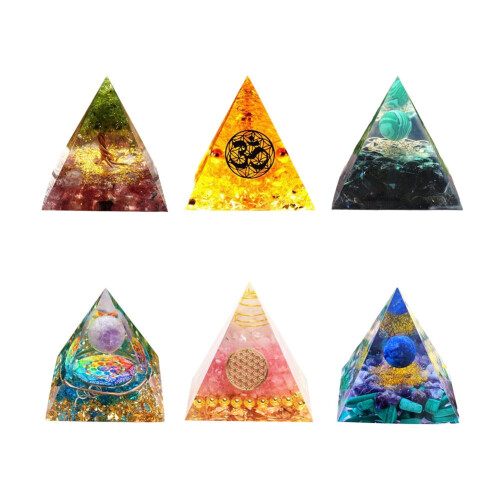 Healing Natural Crystal Energy Generator Meditation Pyramid