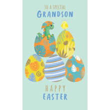 Special Grandson Eggceptionalosaur Easter Money Wallet Greeting Card Gift Card