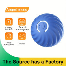 (Pet Ball-Blue) Pet Smart Toy Ball, Teasing Cat And Dog Ball, Chew Durable Pet Toys Smart Rolling Ball