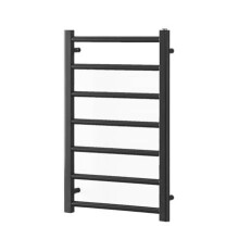 (80cm, Anthracite) ALPINE Anthracite Modern Heated Towel Rail / Warmer Bathroom Radiator - Central Heating