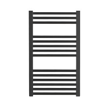(50 cm, 80 cm) Bray Black Straight Towel Warmer / Heated Towel Rail Radiator - Central Heating