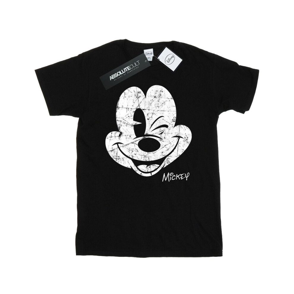 Mickey Mouse Distressed Face T-Shirt