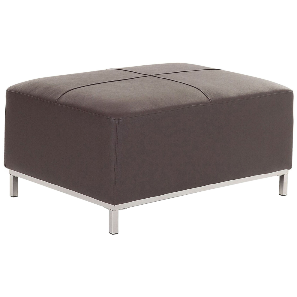 Ottoman OSLO Leather Brown