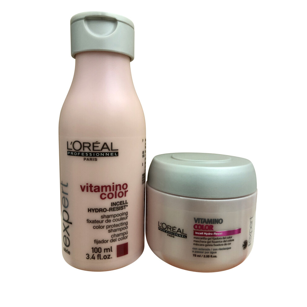 L'Oreal Vitamino Color Travel Shampoo 3.4 OZ & Masque 2.56 OZ set