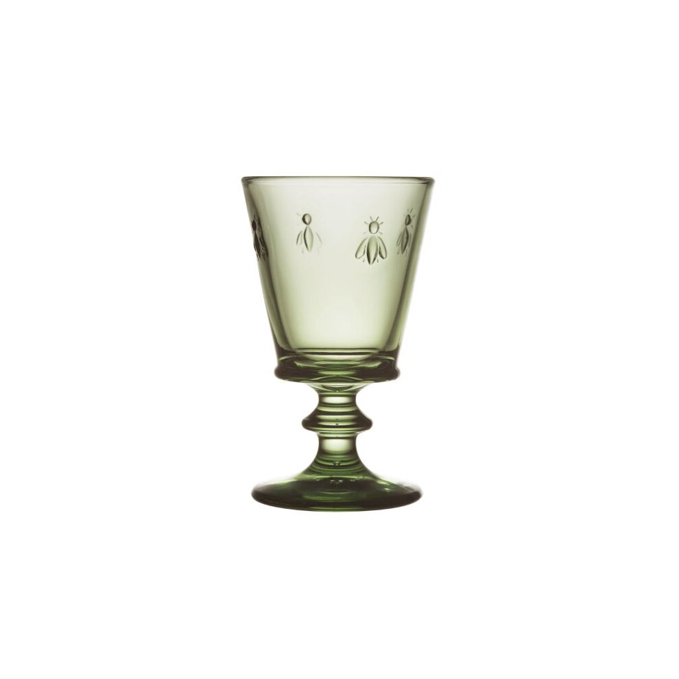 La Rochere Bee Olive Green Wine Glass Single Solid Thick Glass Goblet