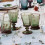 La Rochere Bee Olive Green Wine Glass Single Solid Thick Glass Goblet 4