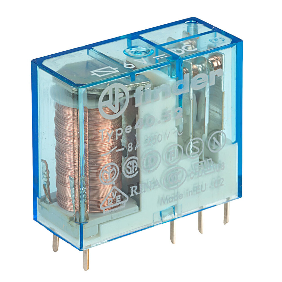 Finder 40.52.9.006.0000 6V Relay (Miniature) Dpdt Dc 8A 8012823240336
