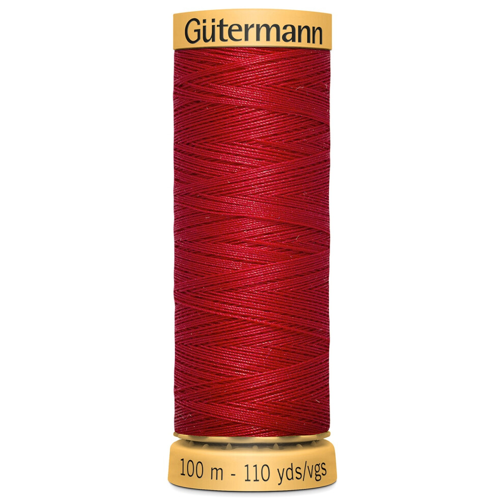 Gutermann Natural Cotton Thread 110yd-Bright Red 103C-4880