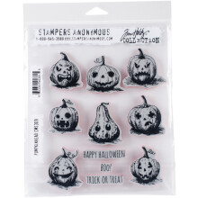 Tim Holtz Cling Stamps 7"X8.5"-Pumkinhead CMS-309