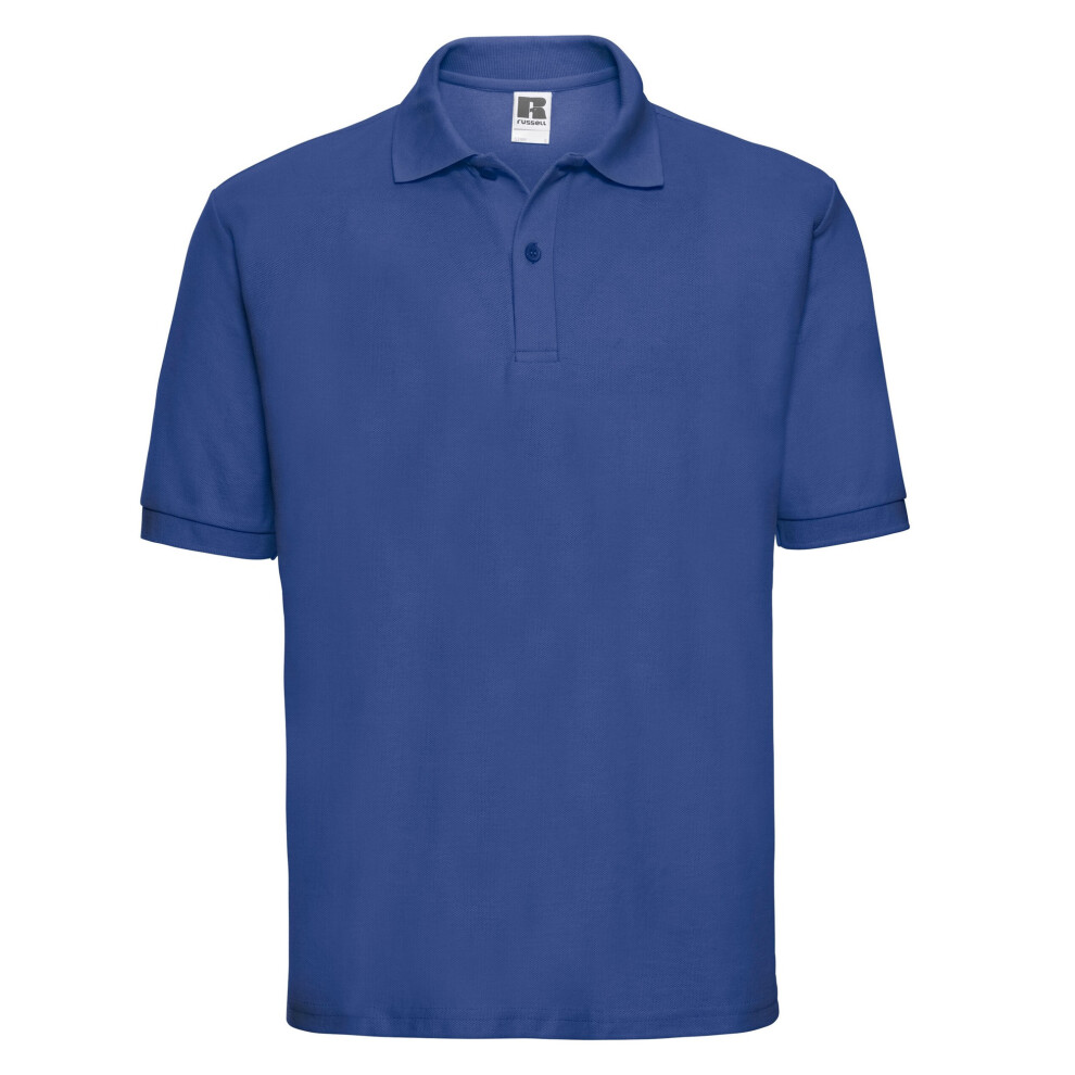 (6XL, Bright Royal Blue) Russell Mens Polycotton Pique Polo Shirt