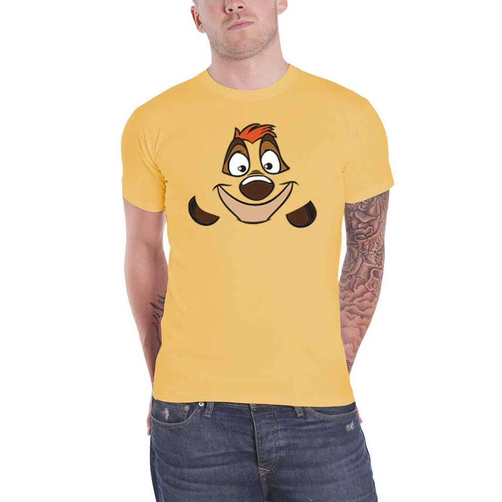 (L, Yellow) Lion King T Shirt Timon Face new Official Disney Mens Yellow