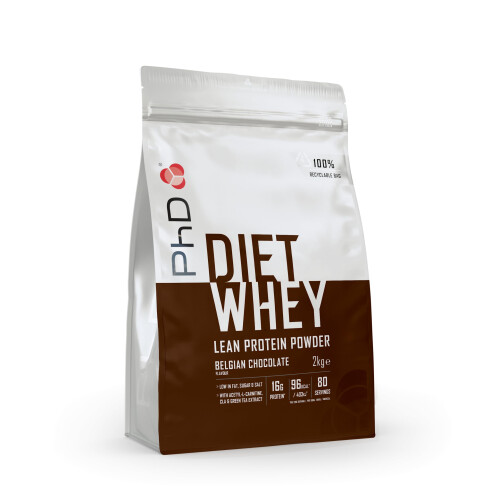 PhD Diet Whey High Protein Lean Matrix - Belgian Chocolate, 2kg (80 Servings) Protein Powder, Low Carb - Code 130074