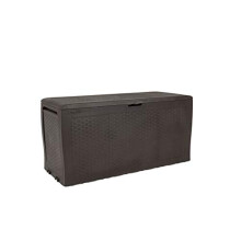 Keter Samoa Outdoor Trunk with Wood Effect, 116.4x44.7x57cm Brown