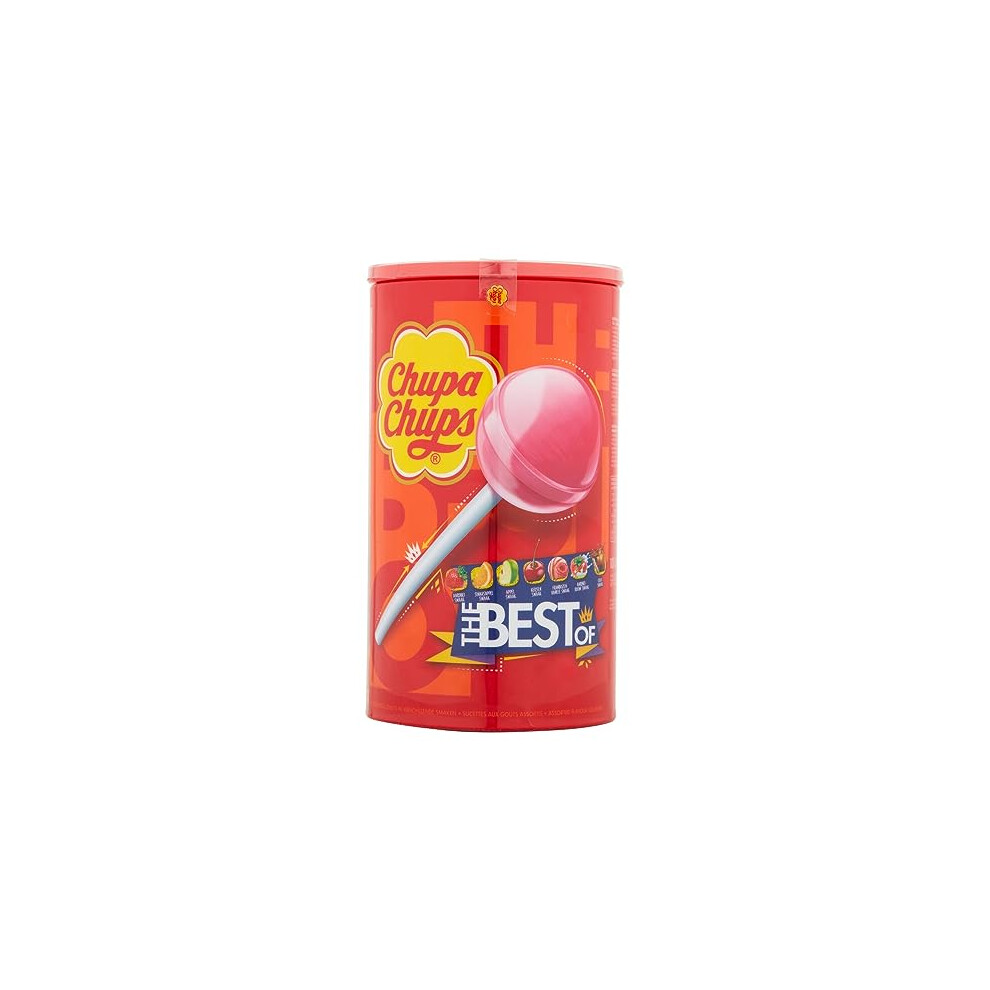 Chupa Chups Party Sweets - The Best Of Lollipop Tube (100 Lollies In 7 Flavours)